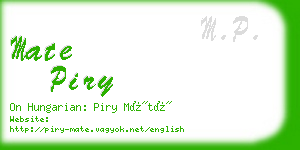 mate piry business card